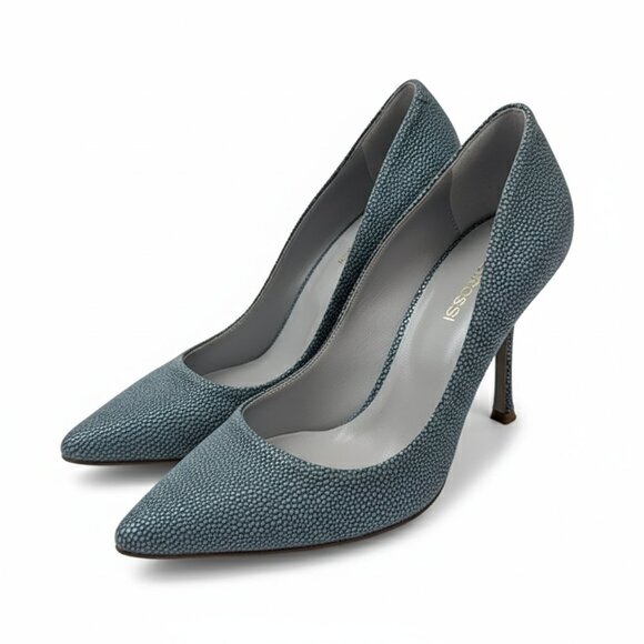 Sergio Rossi Pelle Piper PS Zinco Gray - P. Gomma - Like New - Picture 1 of 15